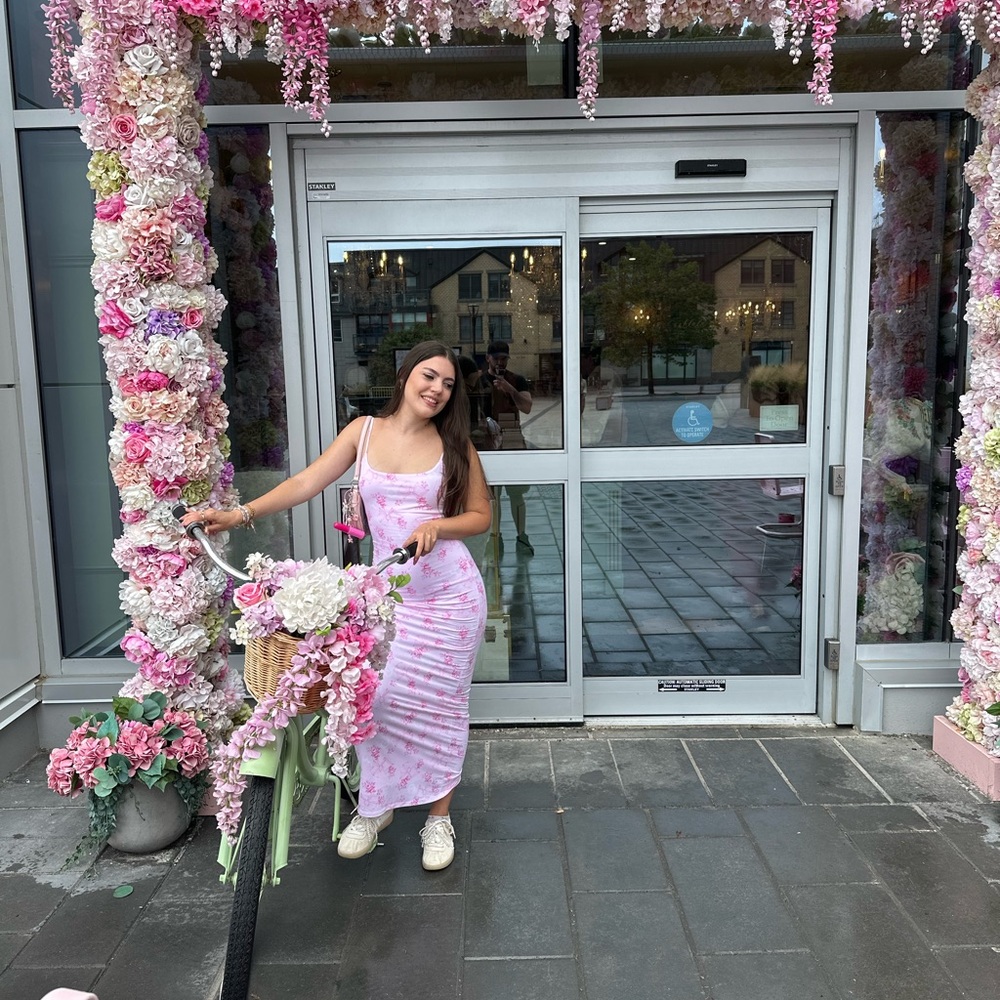PINK Victoria's Secret Pink Floral Ruched Maxi Dress SOLD OUT IN STORES